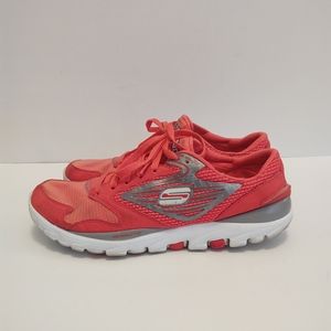 Skechers Womens Go Run  Athletic Running Sneakers shoes 13500 pink/gray Size 9.5
